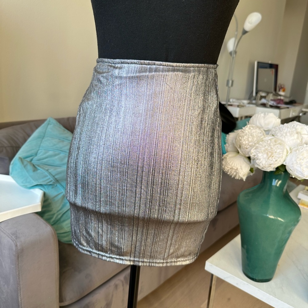 Metallic Mini Skirt